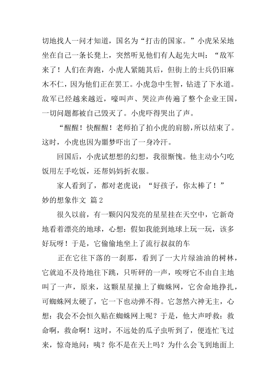 妙的想象作文精编.docx_第2页