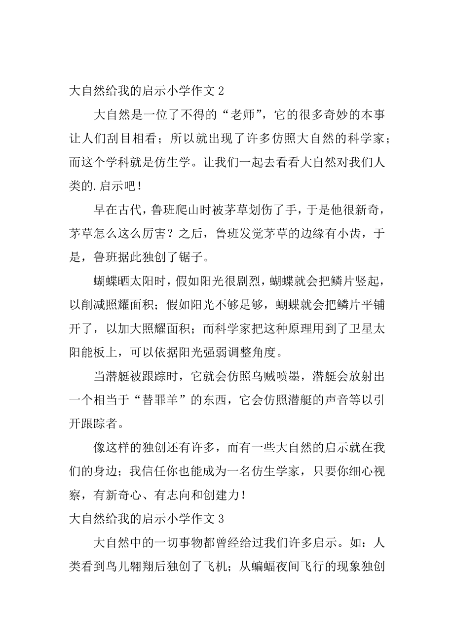 大自然给我的启示小学作文范文.docx_第2页