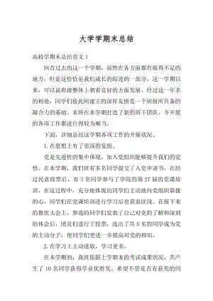 大学学期末总结例文.docx