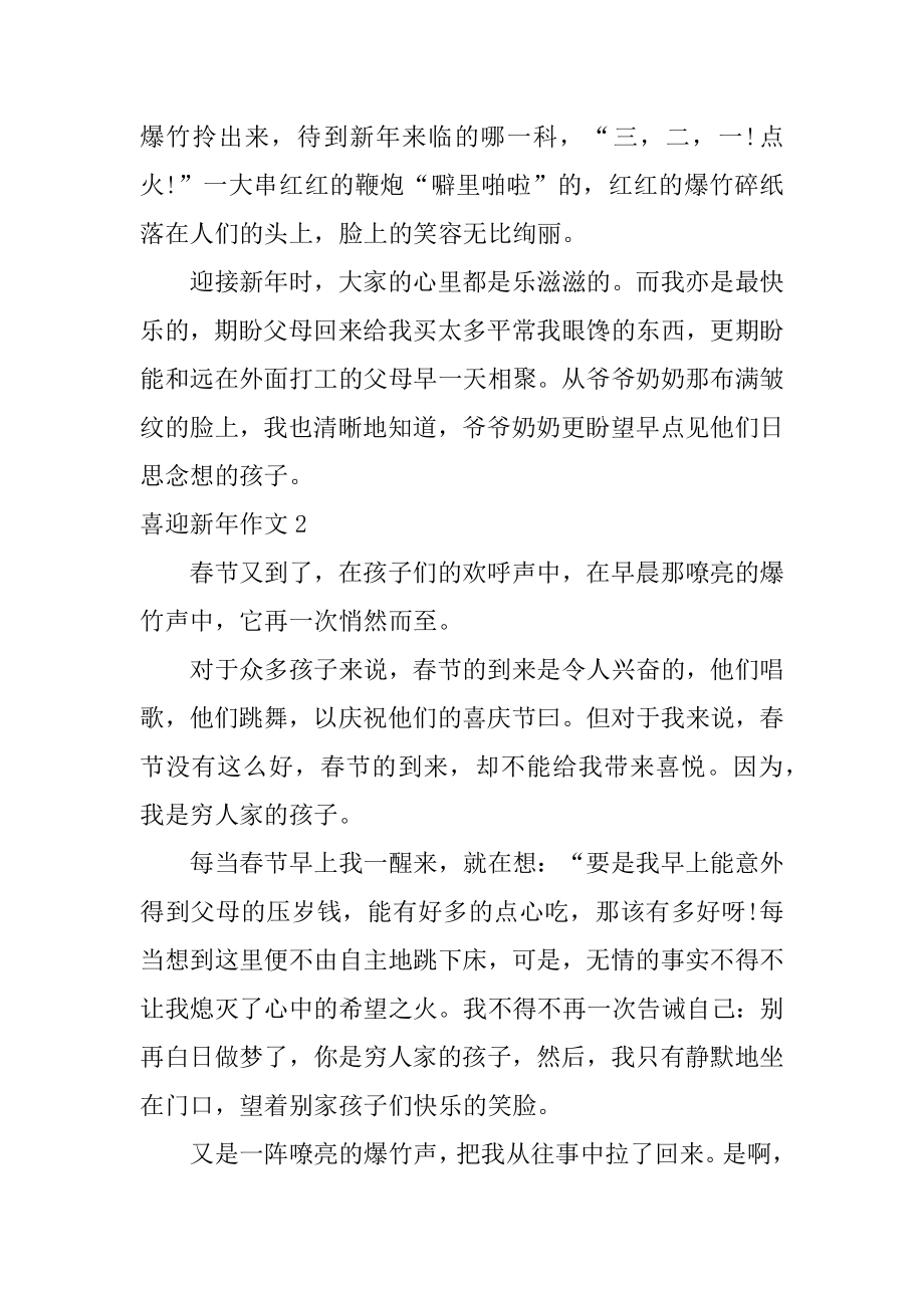 喜迎新年作文精选.docx_第2页