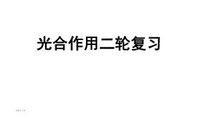 高三生物一轮复习课件：光合作用.pptx