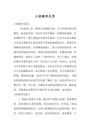 小班教学反思汇编.docx