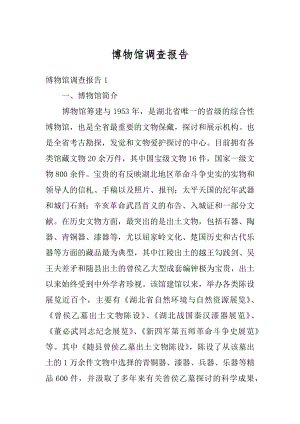 博物馆调查报告例文.docx