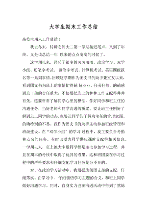 大学生期末工作总结汇总.docx