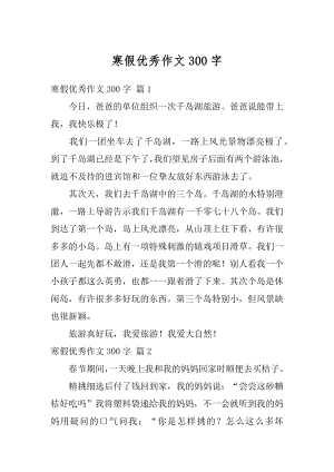 寒假优秀作文300字精编.docx