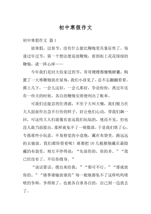 初中寒假作文精编.docx