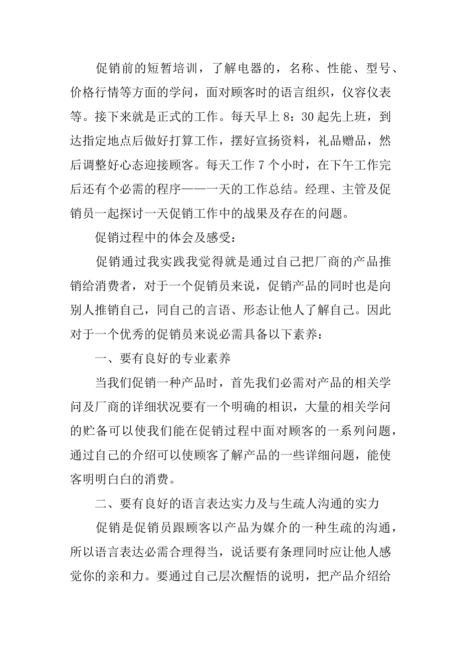 大学生暑假促销员实习报告优质.docx_第2页