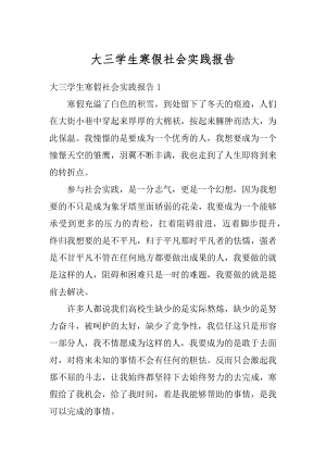 大三学生寒假社会实践报告范文.docx