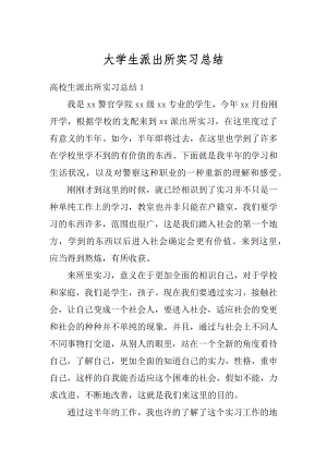 大学生派出所实习总结范文.docx