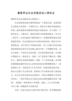 暑假学生社会实践活动心得体会例文.docx