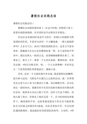 暑假社会实践总结范文.docx