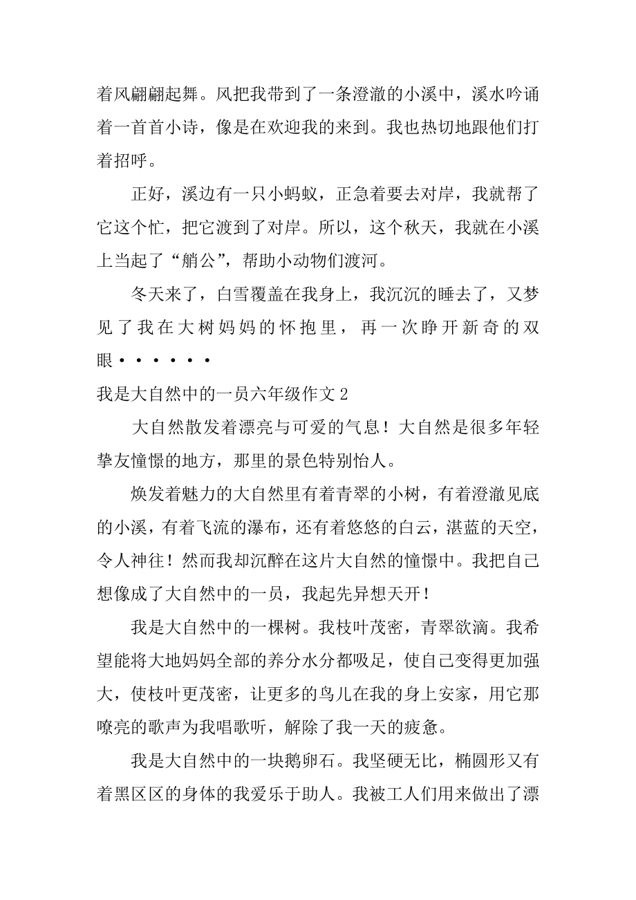 我是大自然中的一员六年级作文范例.docx_第2页