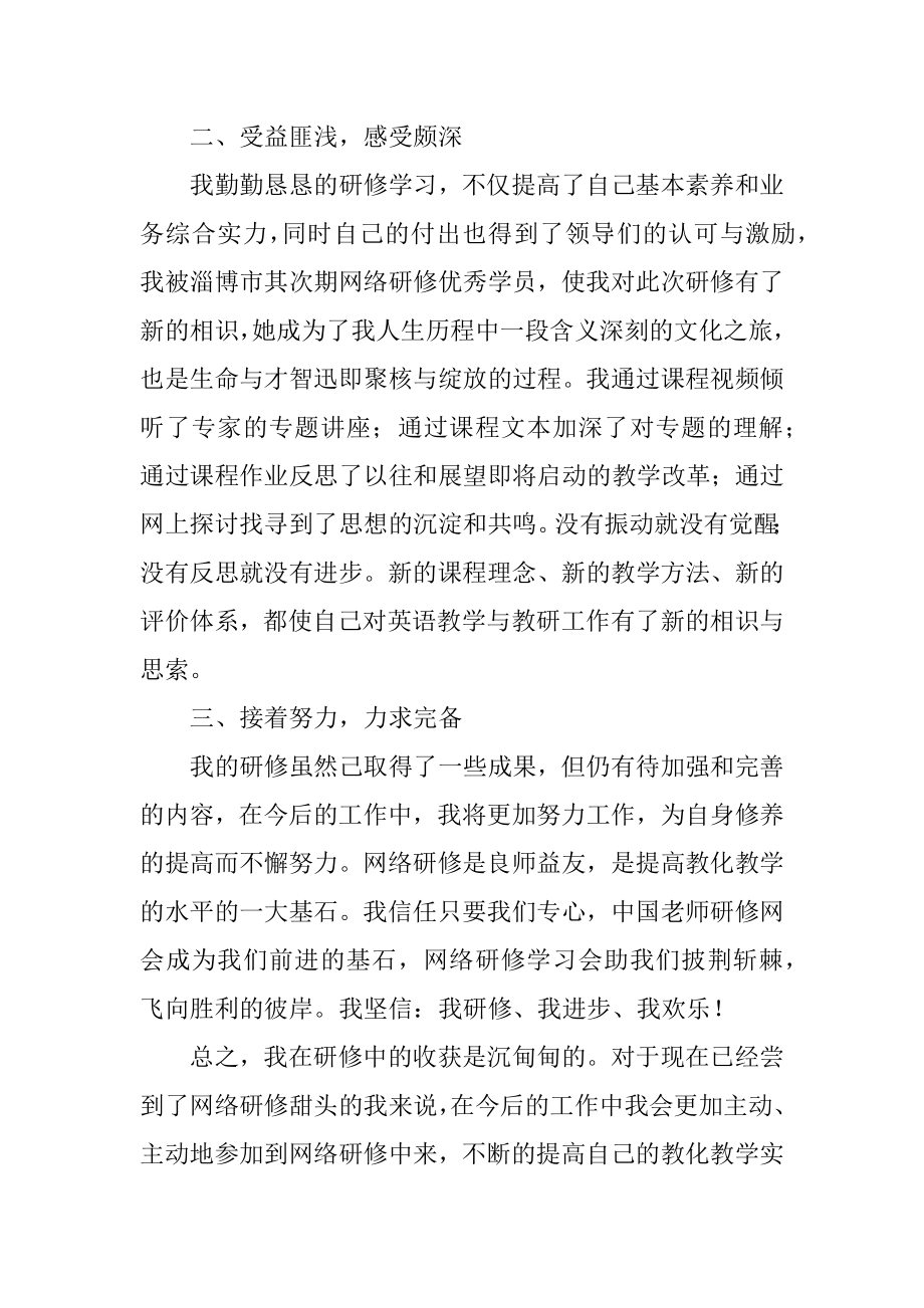 教师网络研修培训心得体会汇总.docx_第2页