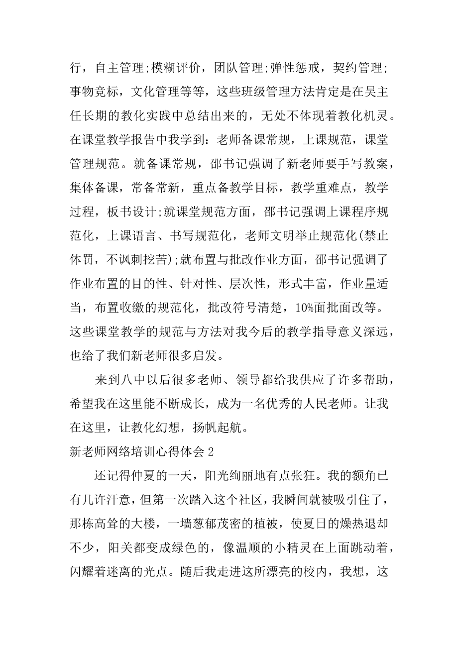 新教师网络培训心得体会范例.docx_第2页