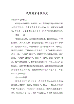 我的期末考试作文范文.docx