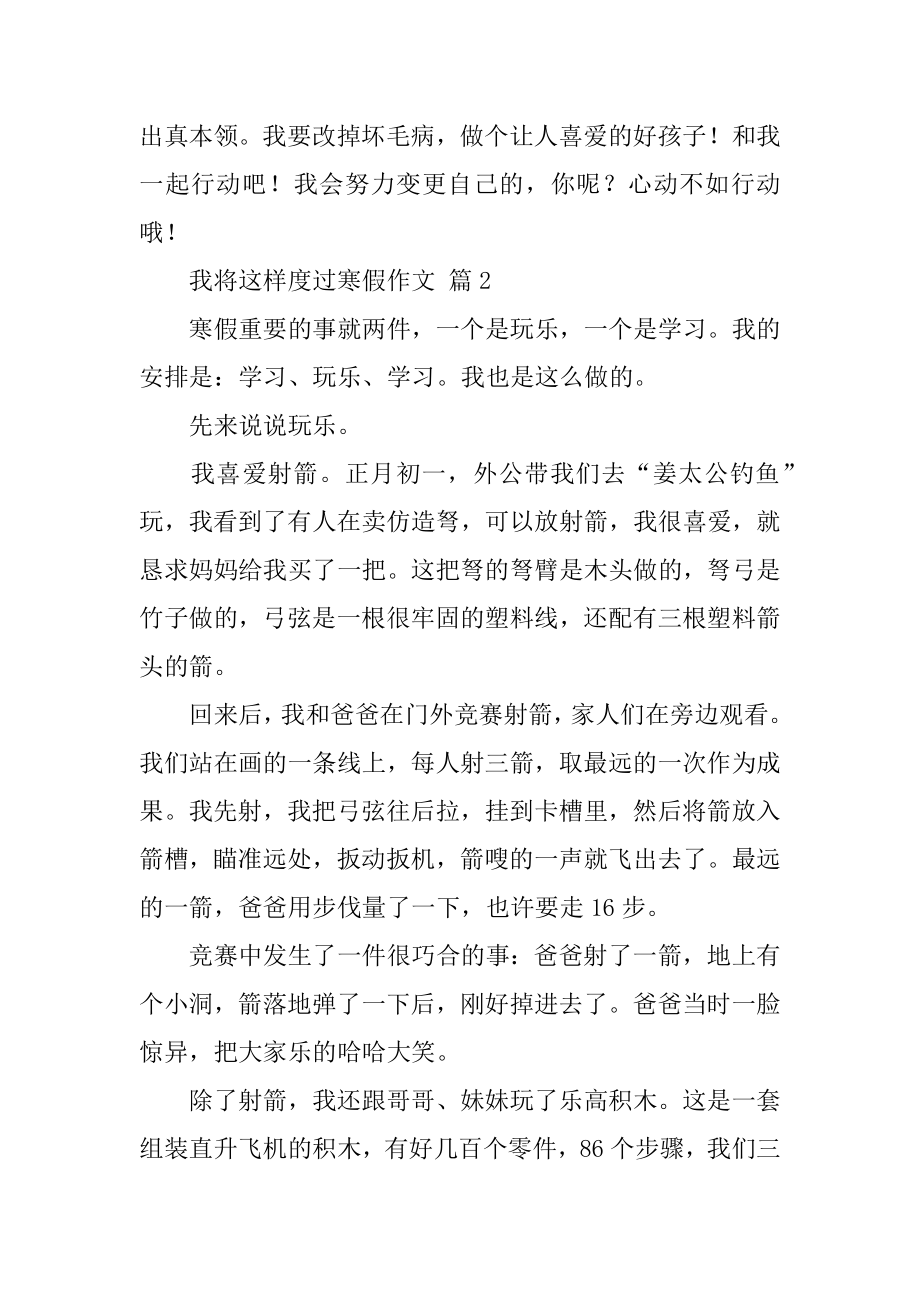 我将这样度过寒假作文精编.docx_第2页