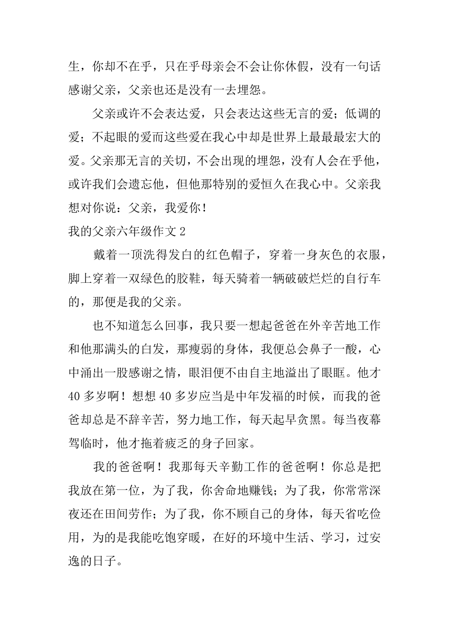 我的父亲六年级作文精编.docx_第2页