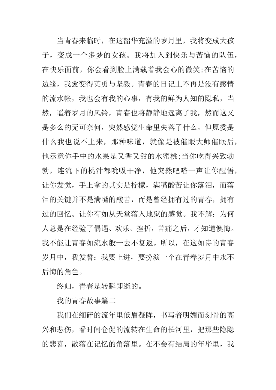 我的青春故事精编.docx_第2页