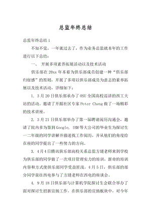 总监年终总结汇编.docx