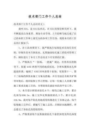 技术部门工作个人总结例文.docx