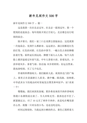 新年见闻作文500字例文.docx