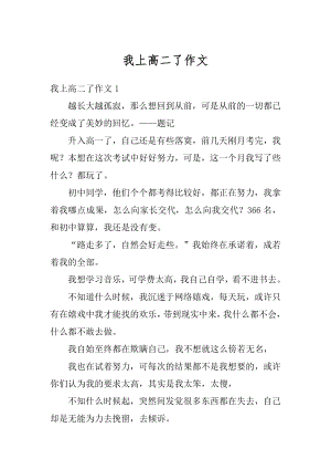 我上高二了作文精选.docx