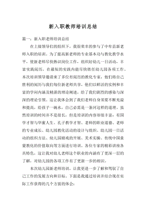 新入职教师培训总结优质.docx