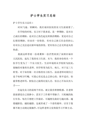 护士学生实习总结优质.docx