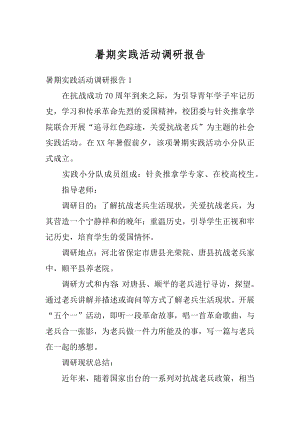 暑期实践活动调研报告范文.docx