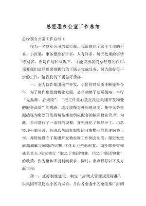 总经理办公室工作总结范本.docx