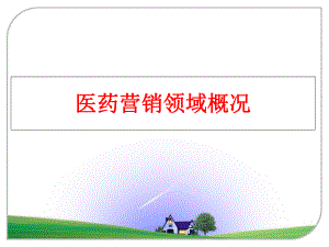 最新医药营销领域概况幻灯片.ppt