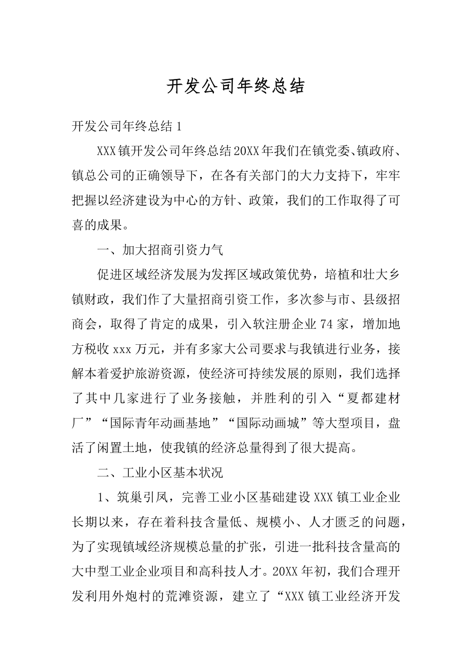 开发公司年终总结精编.docx_第1页