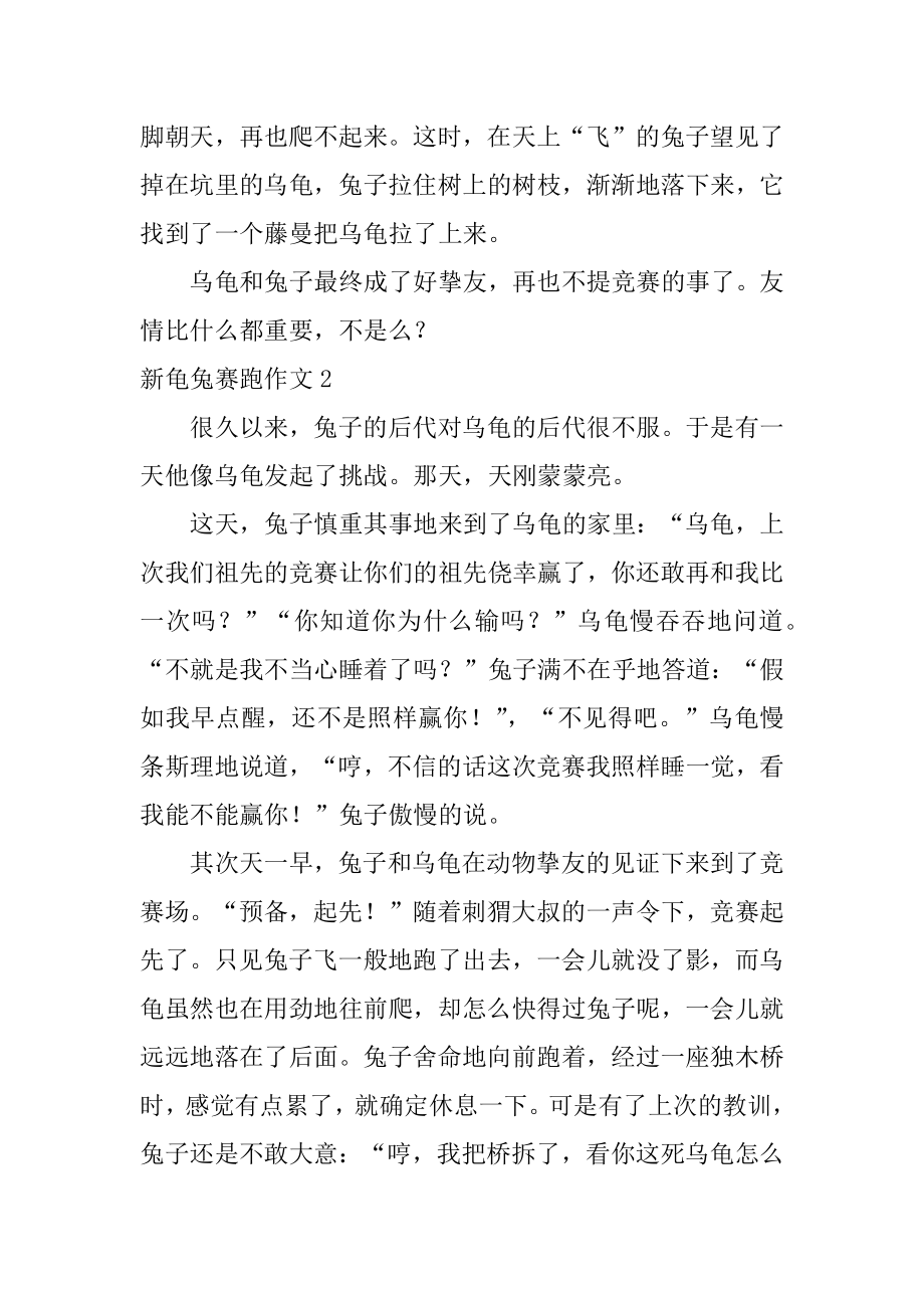 新龟兔赛跑作文汇编.docx_第2页