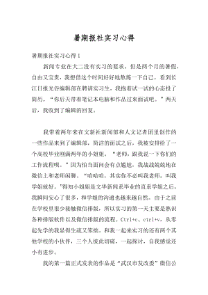 暑期报社实习心得优质.docx