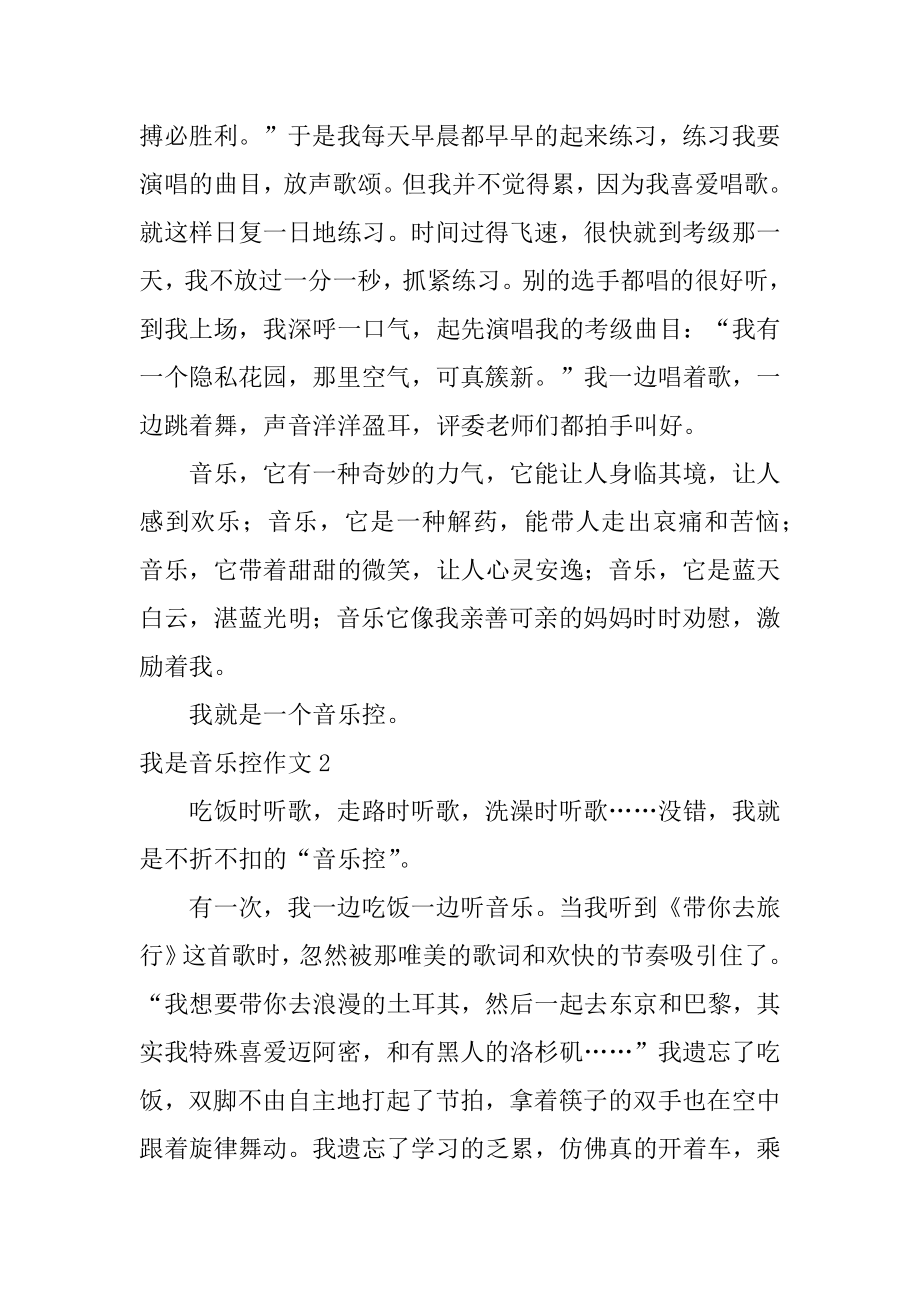 我是音乐控作文汇总.docx_第2页