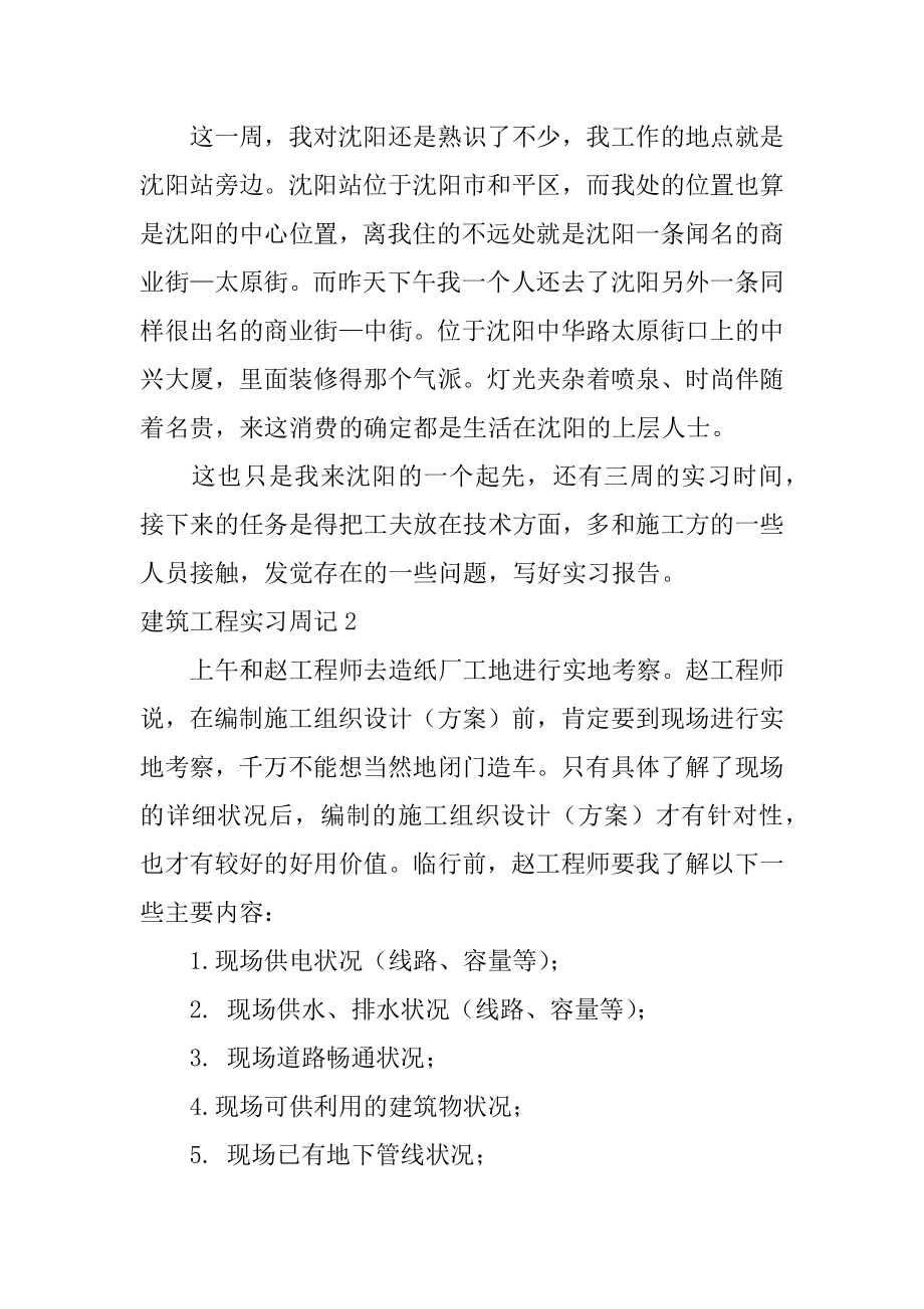 建筑工程实习周记精选.docx_第2页