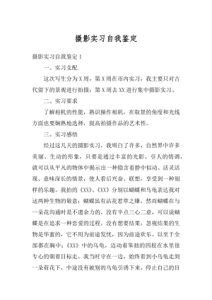 摄影实习自我鉴定优质.docx