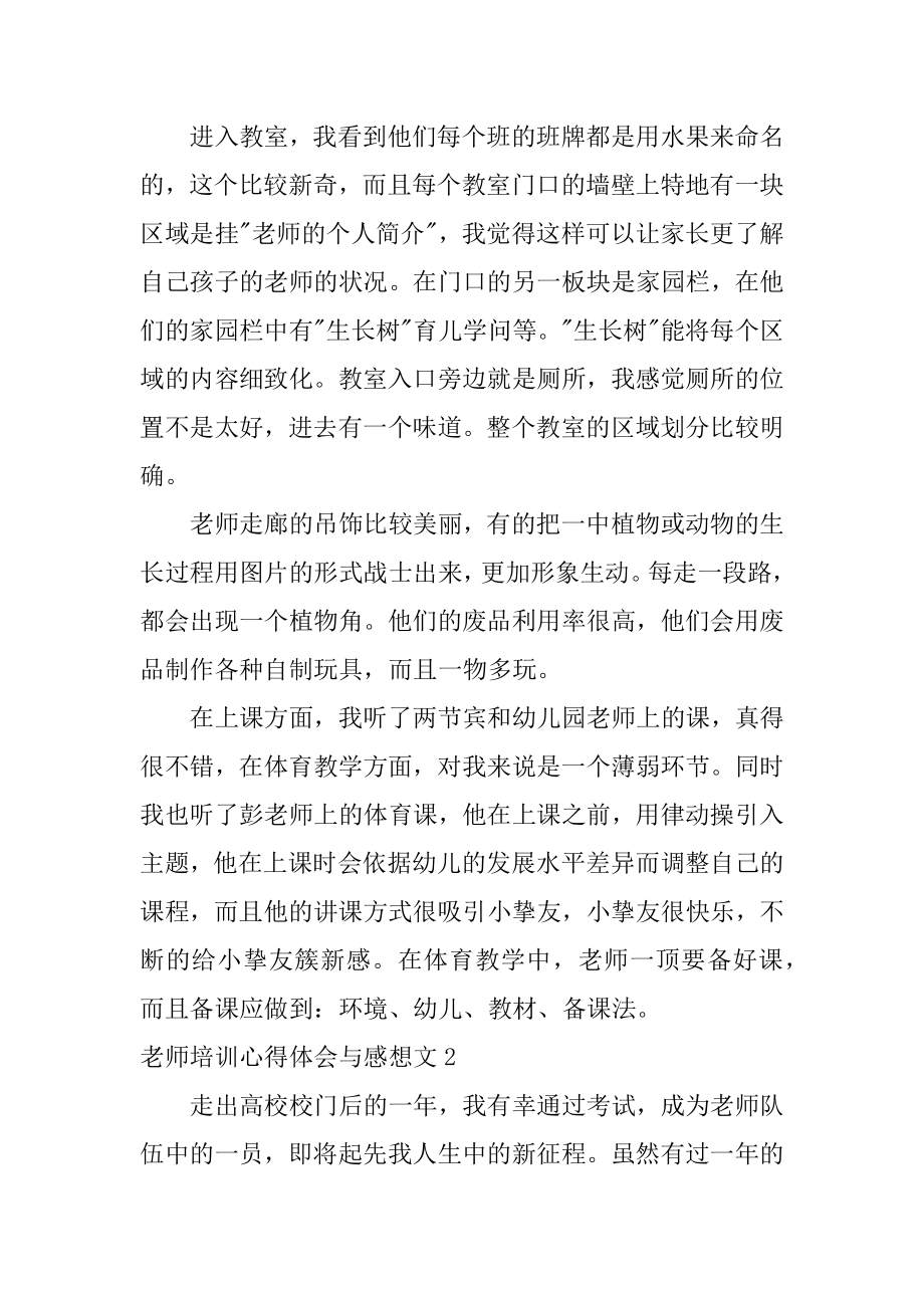 教师培训心得体会与感想文精编.docx_第2页