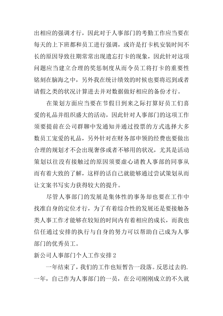 新公司人事部门个人工作计划精品.docx_第2页