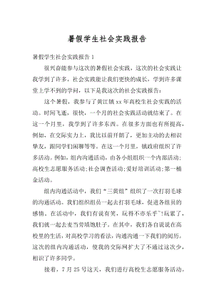 暑假学生社会实践报告范例.docx