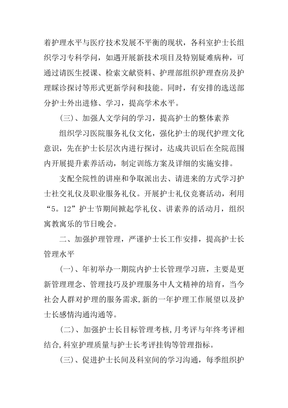 护理部个人工作计划精编.docx_第2页