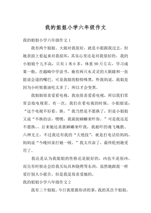 我的姐姐小学六年级作文范例.docx