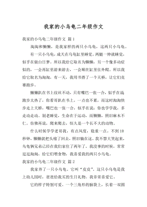 我家的小乌龟二年级作文精编.docx