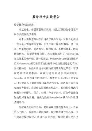 数学社会实践报告例文.docx