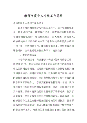 教师年度个人考核工作总结范例.docx