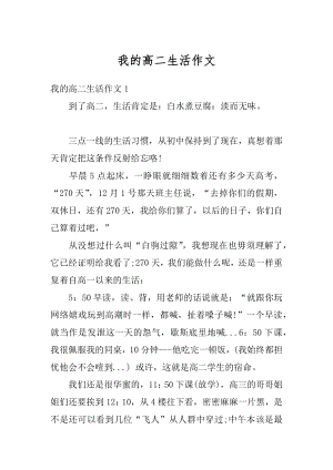 我的高二生活作文例文.docx