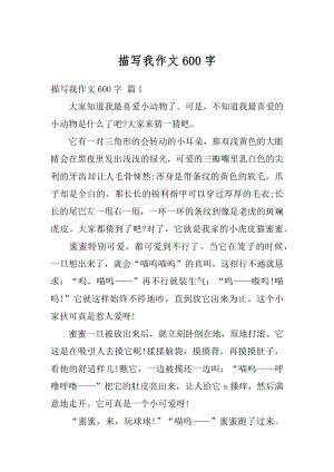 描写我作文600字最新.docx