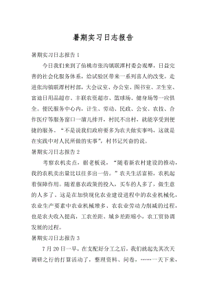 暑期实习日志报告优质.docx