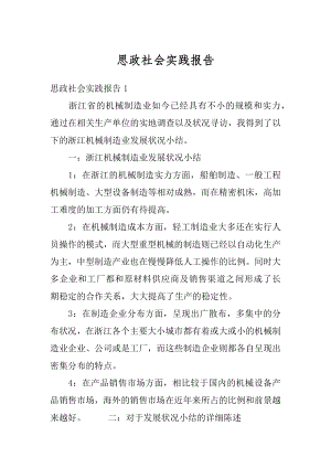 思政社会实践报告范文.docx