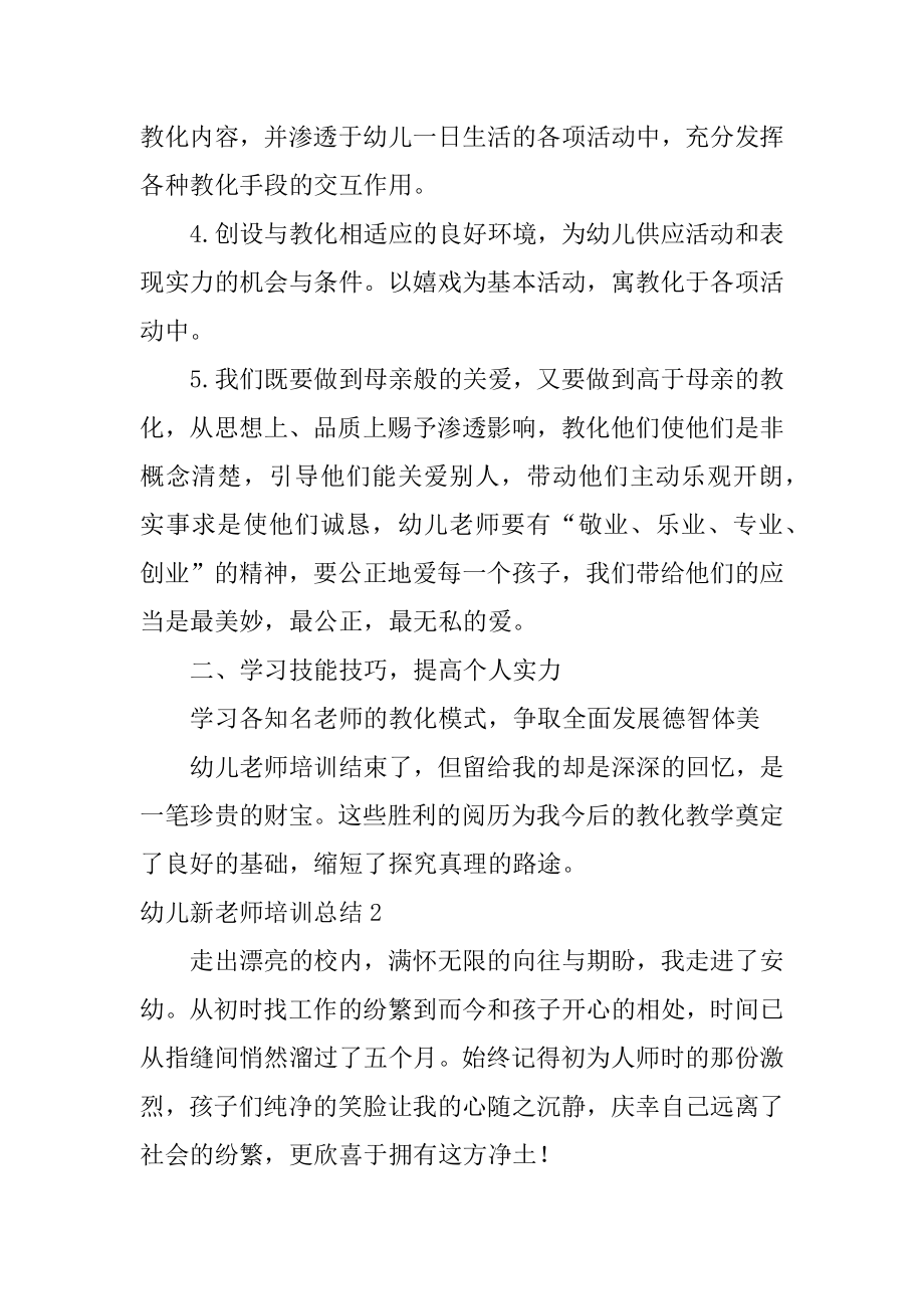 幼儿新教师培训总结最新.docx_第2页